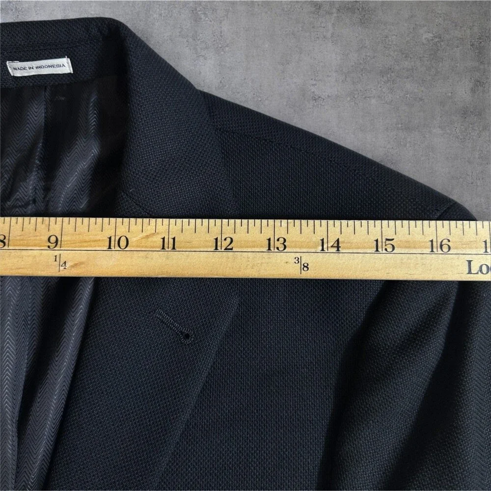 JOSEPH ABBOUD Mens Blazer Sport Coat 2-Button Suit Jacket 36R Black Italian Wool